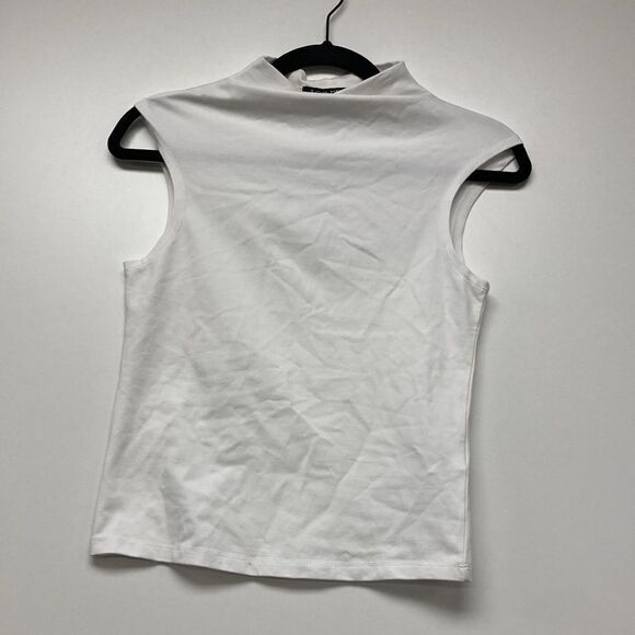 J.Crew Fitted mockneck tank top in stretch cotton blend - Picture 5 of 7